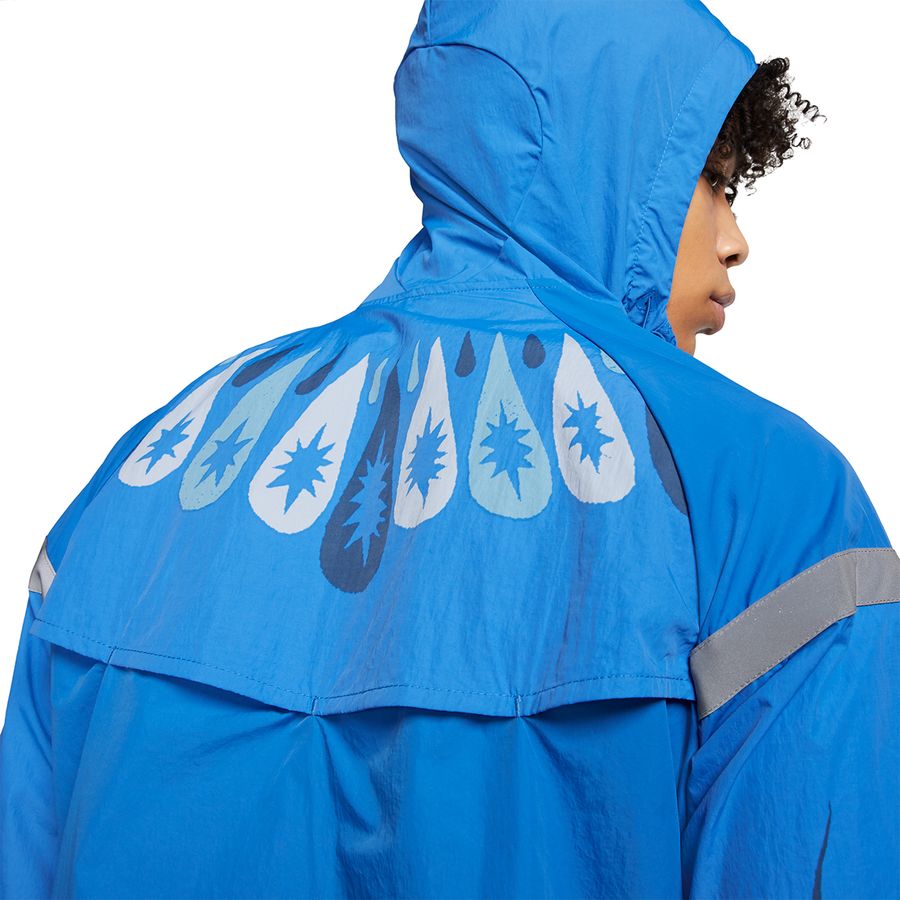 nike running wild run jacket in white