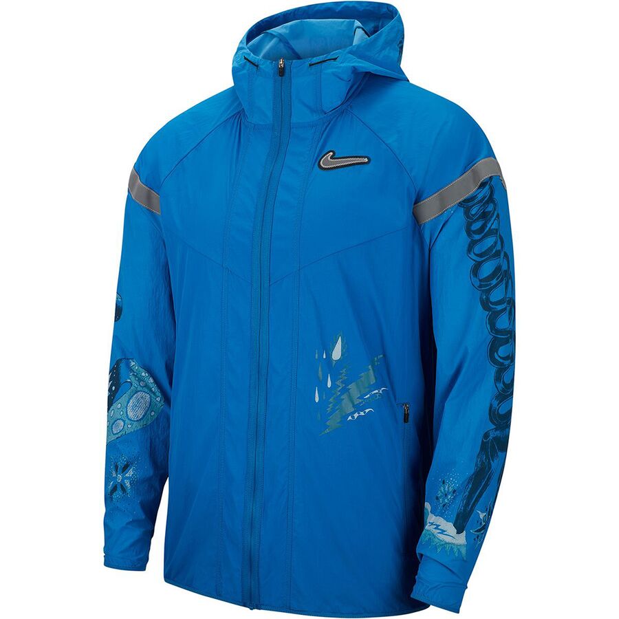 nike running wild run jacket in white