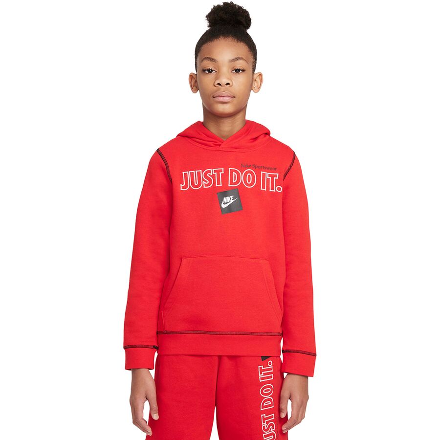 Nike - Sportswear JDI Pullover Hoodie - Boys' - University Red/Black