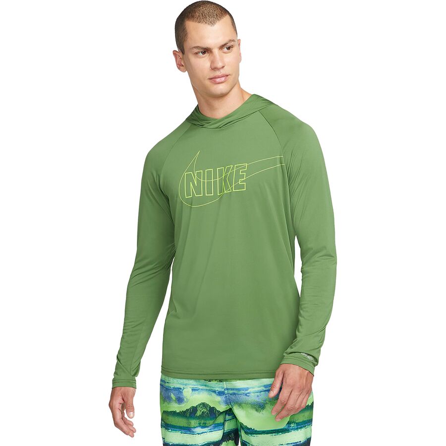 Nike Swim Outline Logo Long-Sleeve Hooded Hydroguard - Men