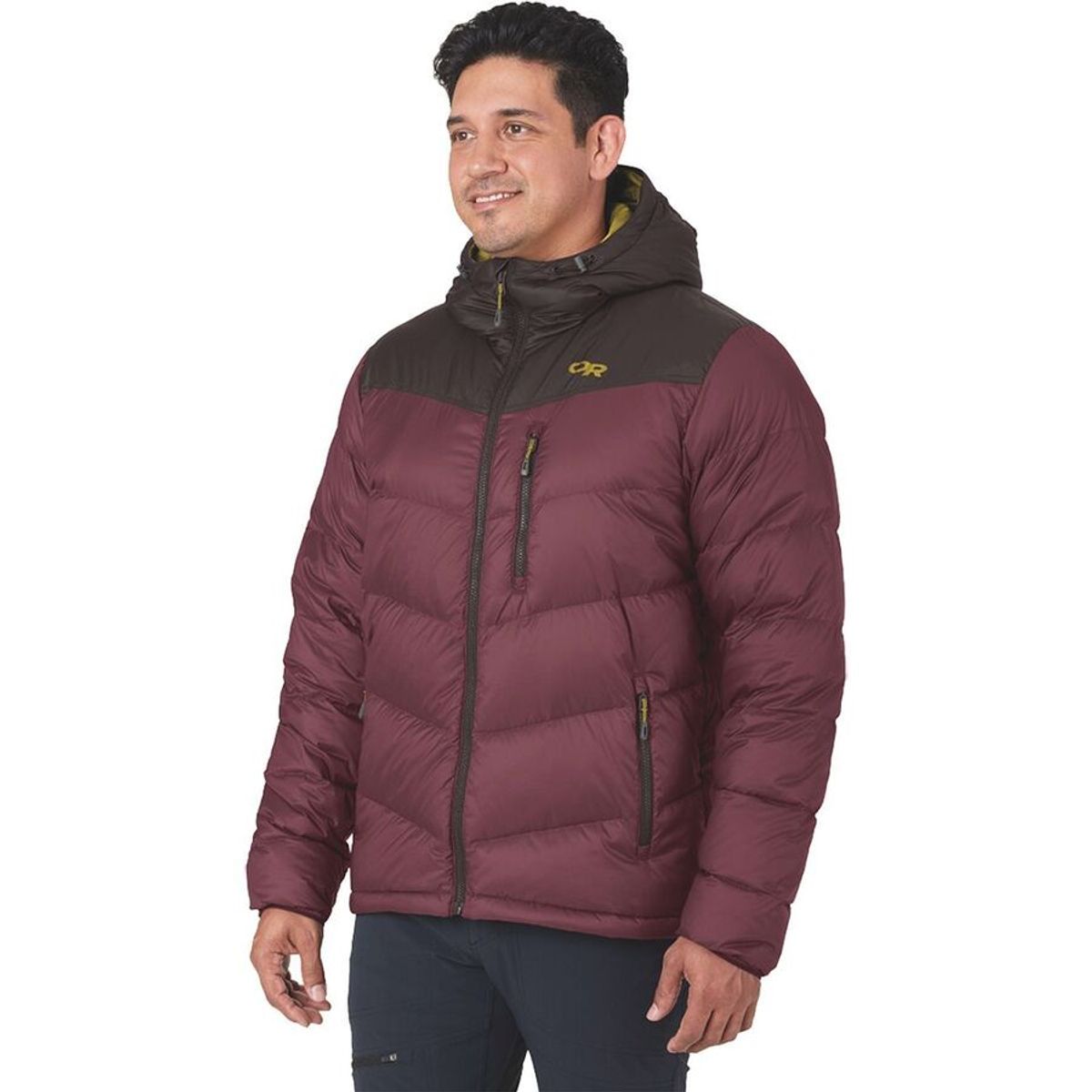 outdoor research transcendent down hooded jacket