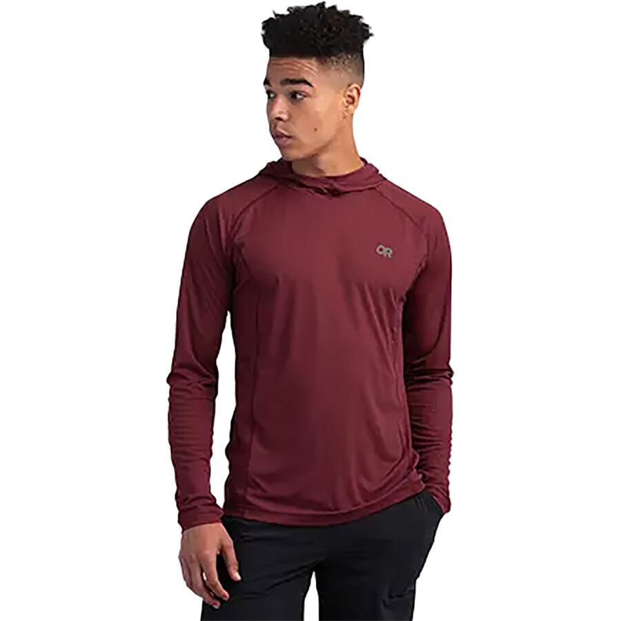 mens long sleeve shirt with hood