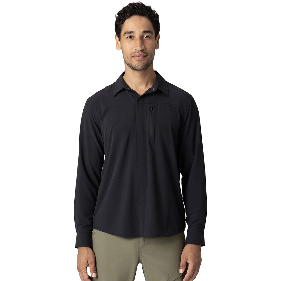 Мужская рубашка Outdoor Research Astroman Long-Sleeve Sun, цвет: Чёрный