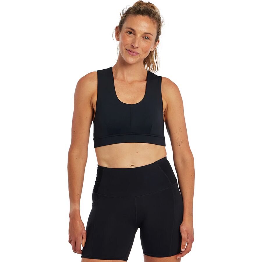 Женские спортивные бра Oiselle Flyout Bra, цвет: Чёрный