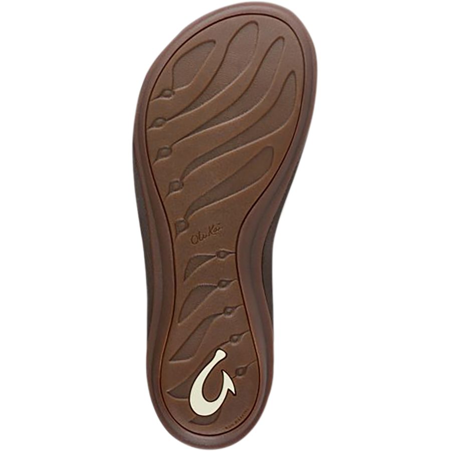 OLUKAI Women's Lei Leather Flip-Flop Sandal - Premium Comfort With Arch Support