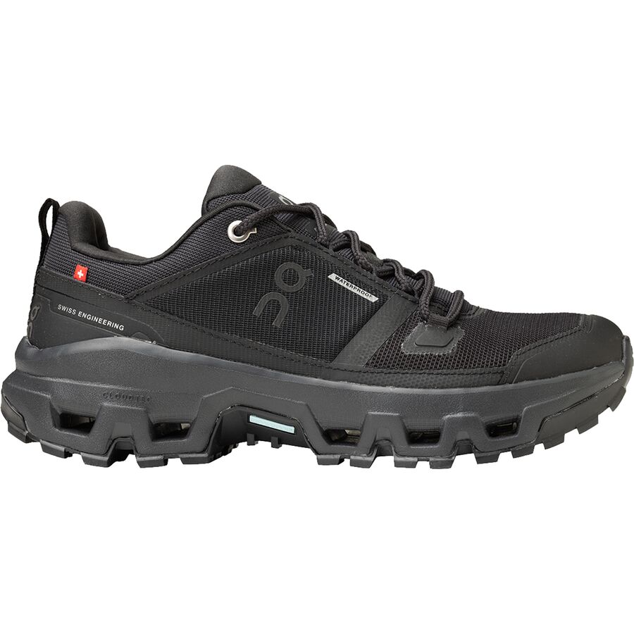 Женские кроссовки On Cloudrock Low Waterproof Hiking, цвет: Чёрный