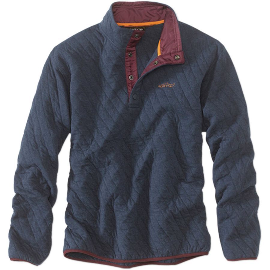 Orvis Trout Bum Quilted Snap Sweatshirt Men's Clothing