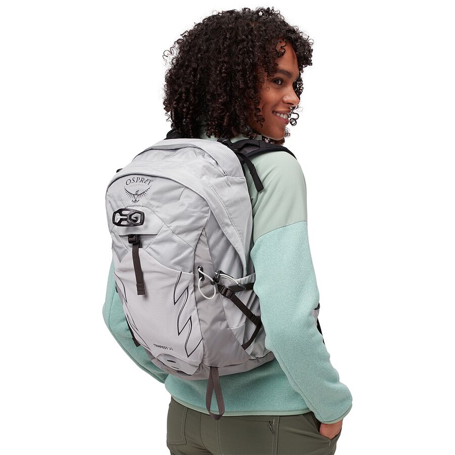 woman wearing backpack