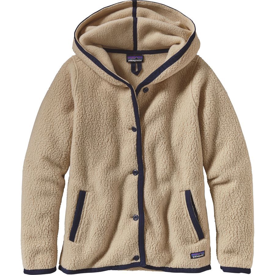 hooded fleece cardigan