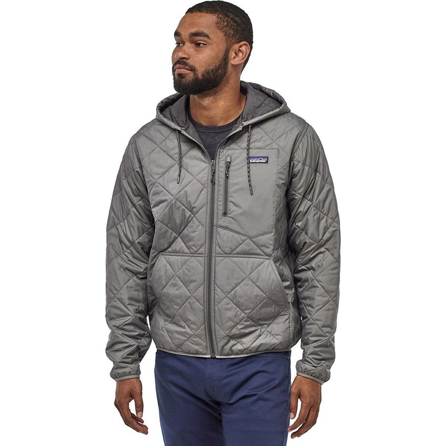 Diamond Quilted Bomber Hooded Jacket - Men's
