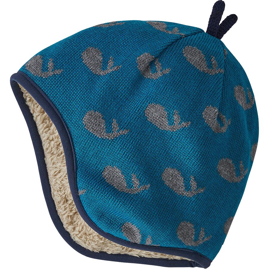 Patagonia - Baby Reversible Beanie - Infants' - Dancing Whales/Crater Blue