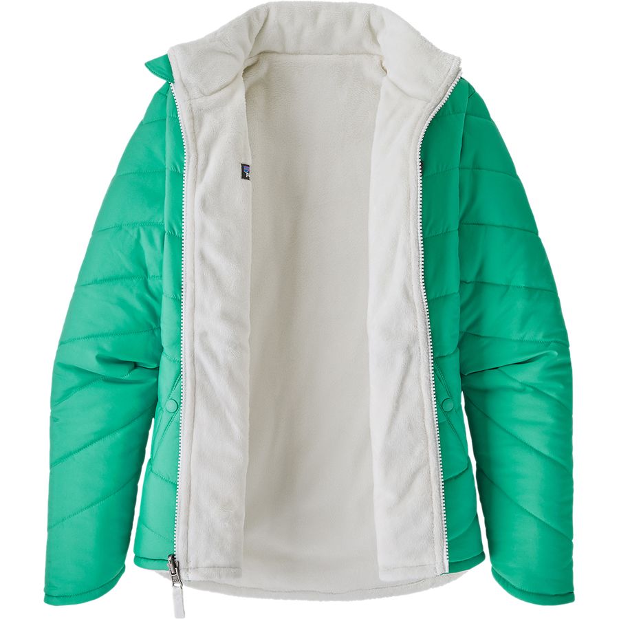 Flowers Lightweight Reversible Puffy Jacket - Kids Outdoor Adventure Wear
