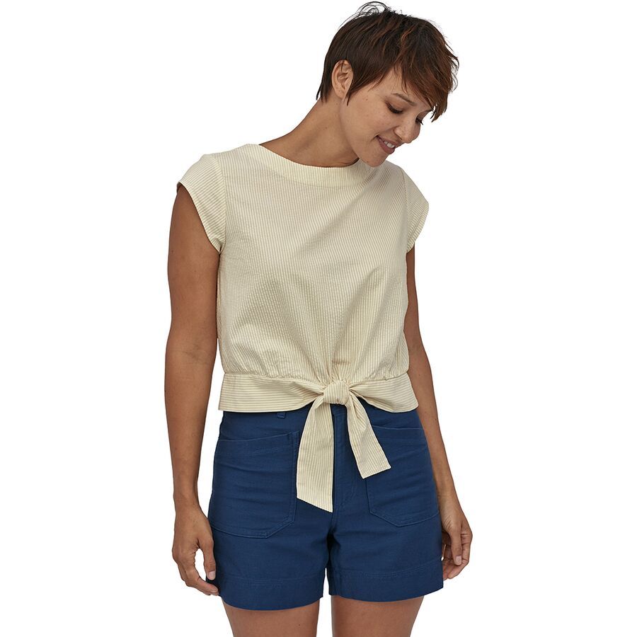 Organic Cotton Seersucker Top - Women's