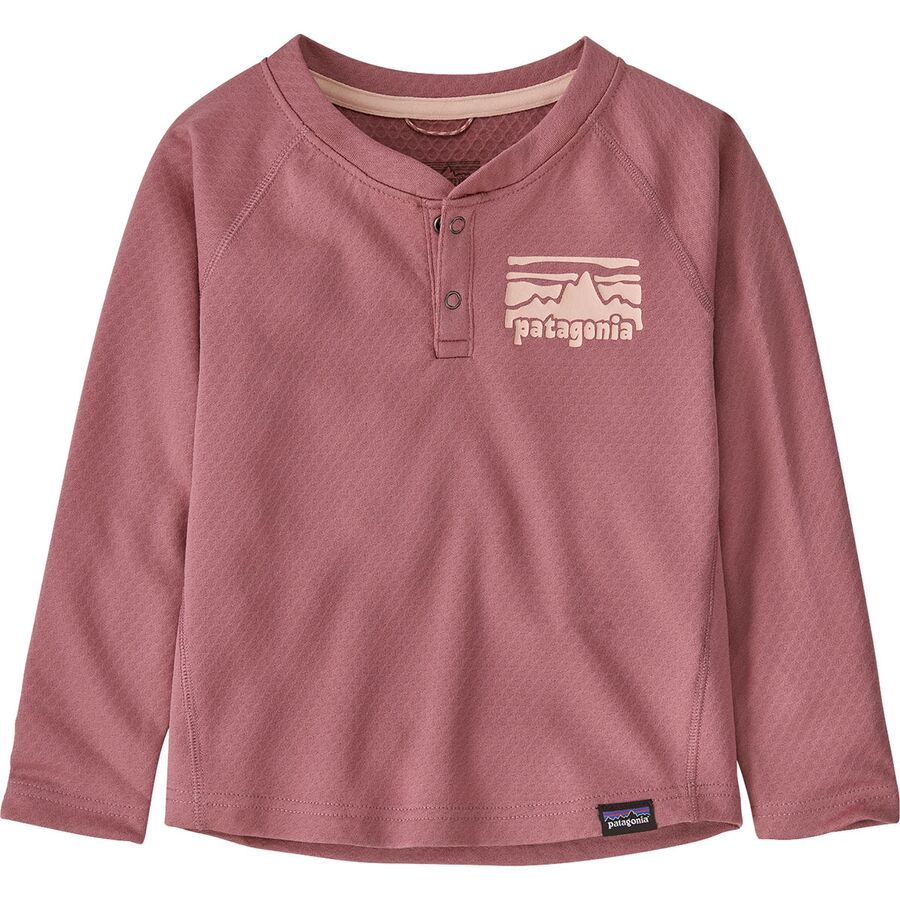 Capilene Midweight Henley Baselayer Top - Toddler Girls'