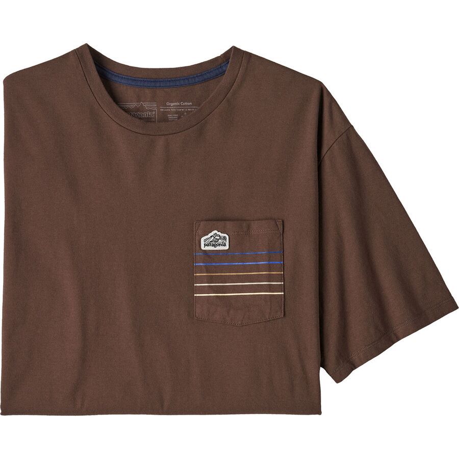 Line Logo Ridge Stripe Organic Pocket T-Shirt - Men's