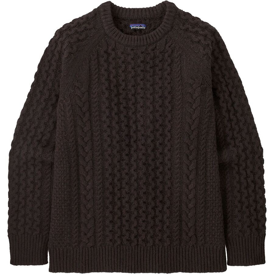 Recycled Wool-Blend Cable Knit Crewneck Sweater - Men's