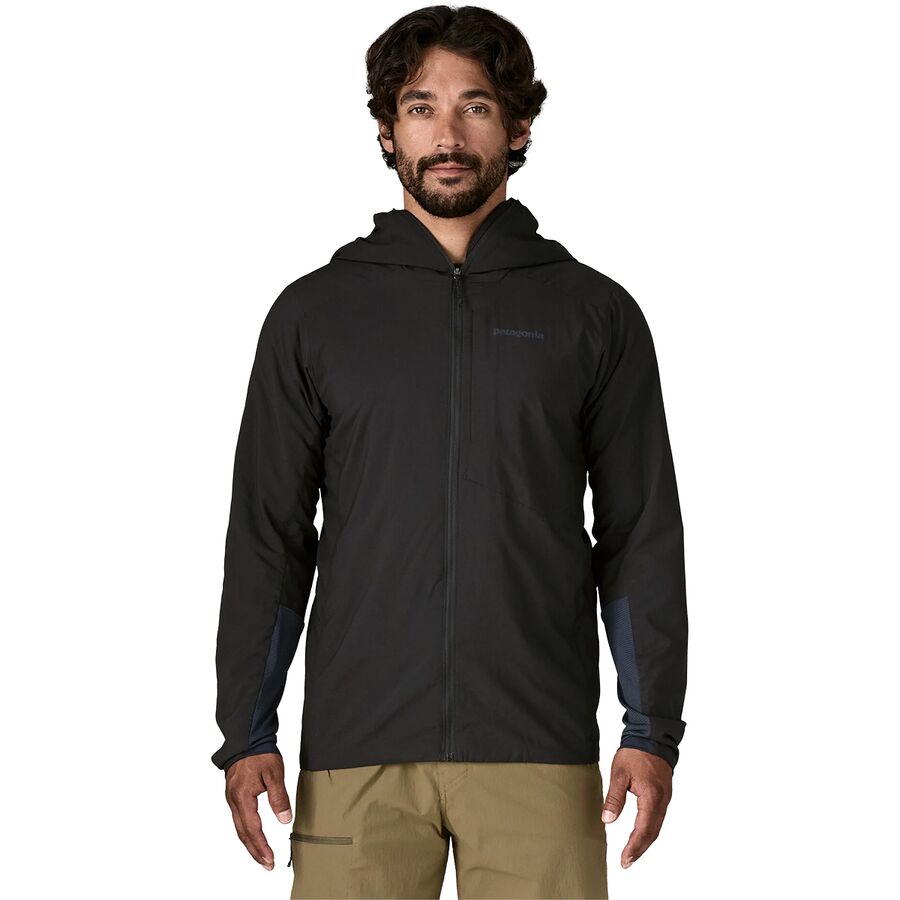 Мужское худи Patagonia Nano-Air Ultralight Full-Zip, цвет: Чёрный