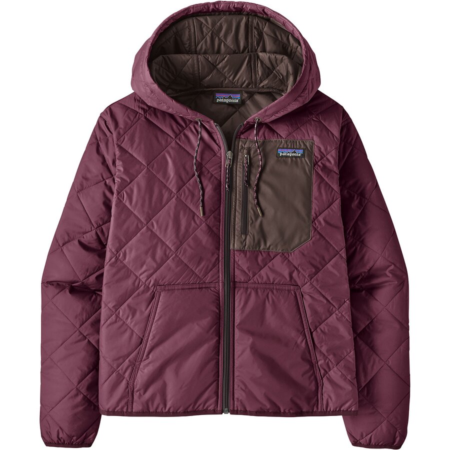 Diamond Quilted Bomber Hooded Jacket - Women's