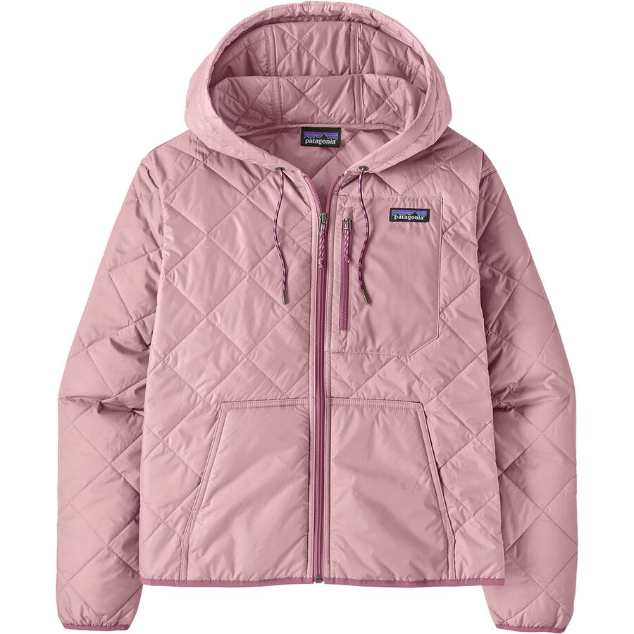 Diamond Quilted Bomber Hooded Jacket - Women's
