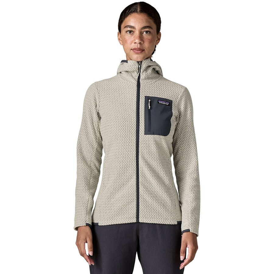 Женское худи Patagonia R1 Air Full-Zip, цвет: Берёзовый белый