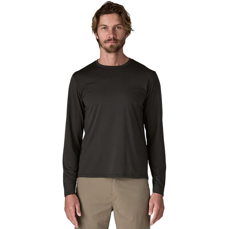 Мужская рубашка Patagonia Capilene Cool Daily Long-Sleeve, цвет: Чёрный