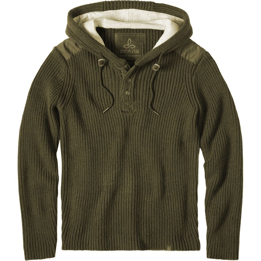 mens wool sweater with hood