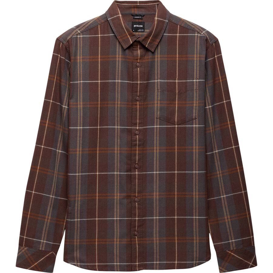 Prana Men's Los Feliz Flannel Button Down Plaid Ls Shirt Shirts