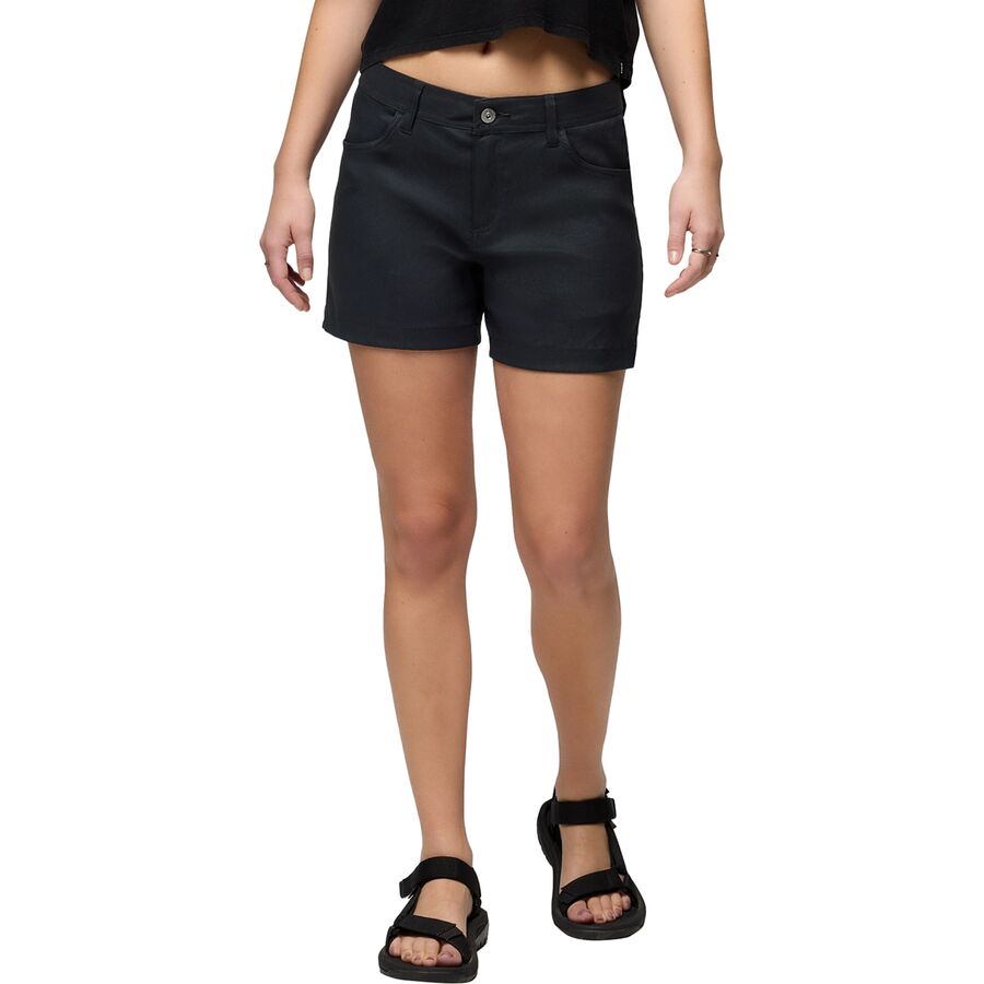 Женские шорты prAna Stretch Zion Halle 5in, цвет: Чёрный
