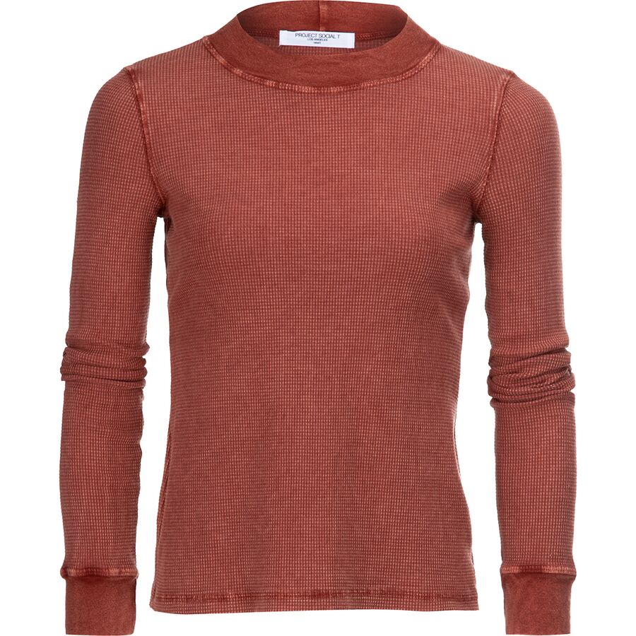 Daxton Washed Thermal Mock Neck Long-Sleeve Top - Women's