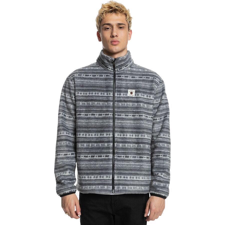 Quiksilver Clean Coasts Fleece FullZip Print Jacket Men's Clothing