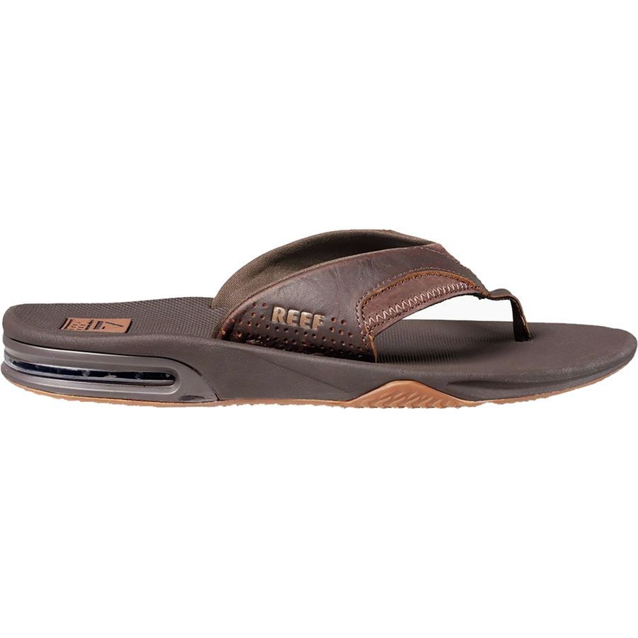 reef men's leather fanning flip flops