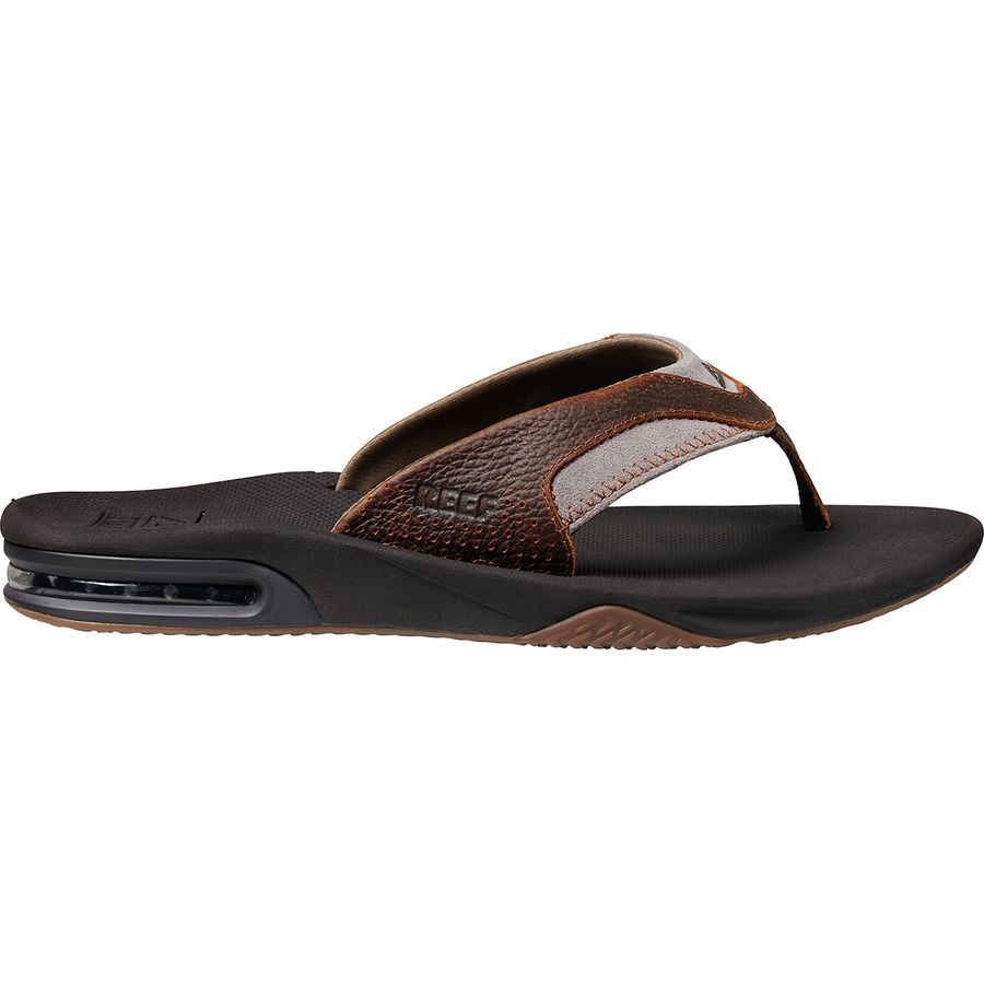 Reef Leather Fanning Flip Flops - Men's | Backcountry.com