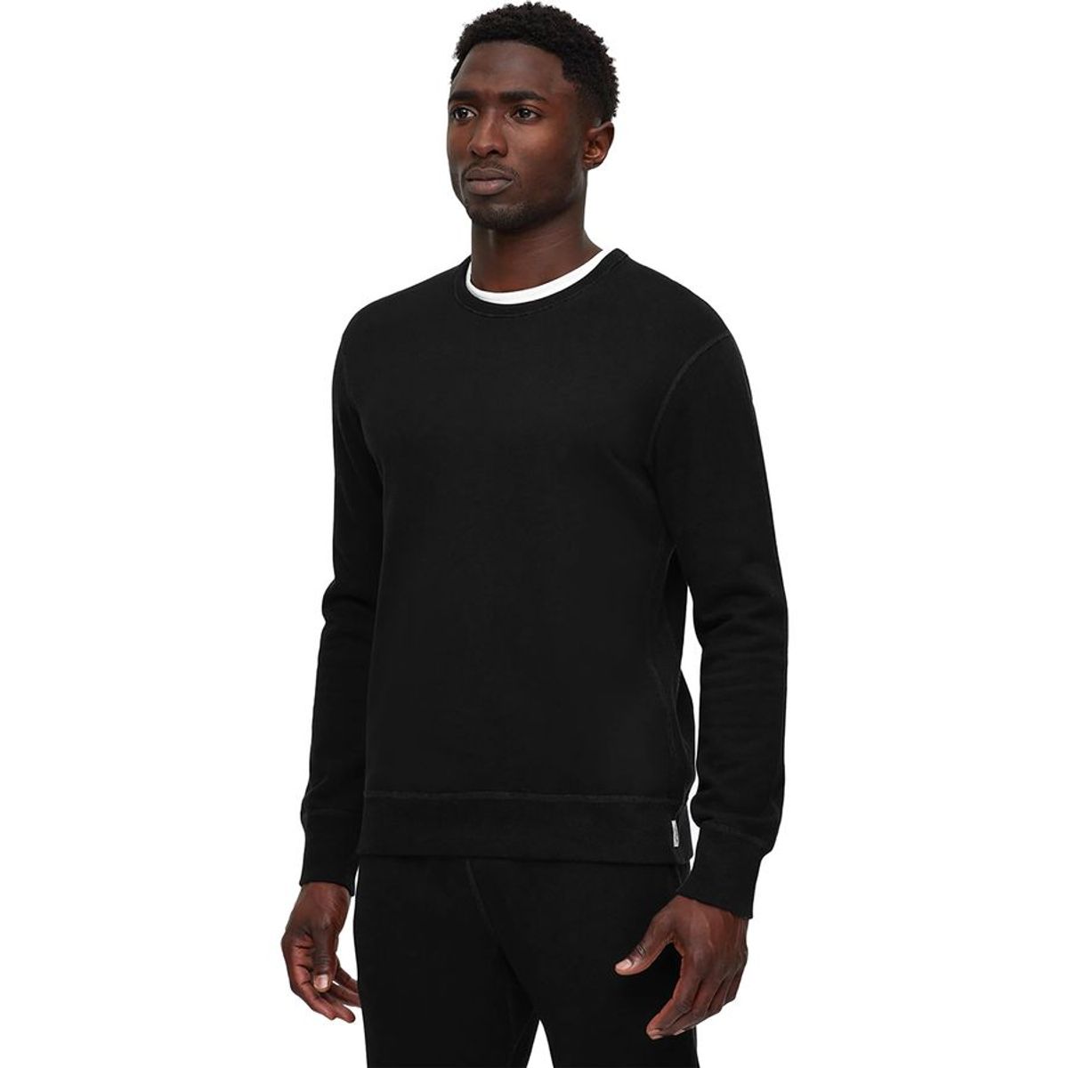 black mens crew neck