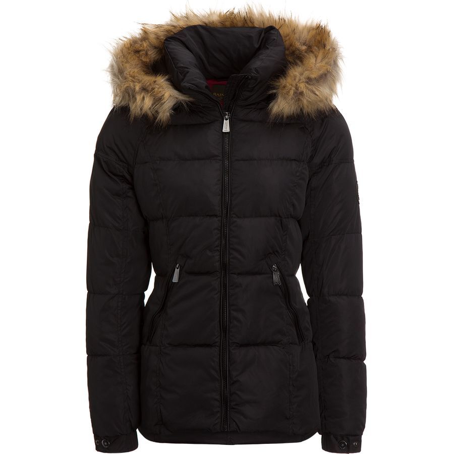 Rainforest Faux Fur Hooded Quilted Insulated Jacket WOMEN'S Synthetic quilted insulation MOUNTAINEERING jacket