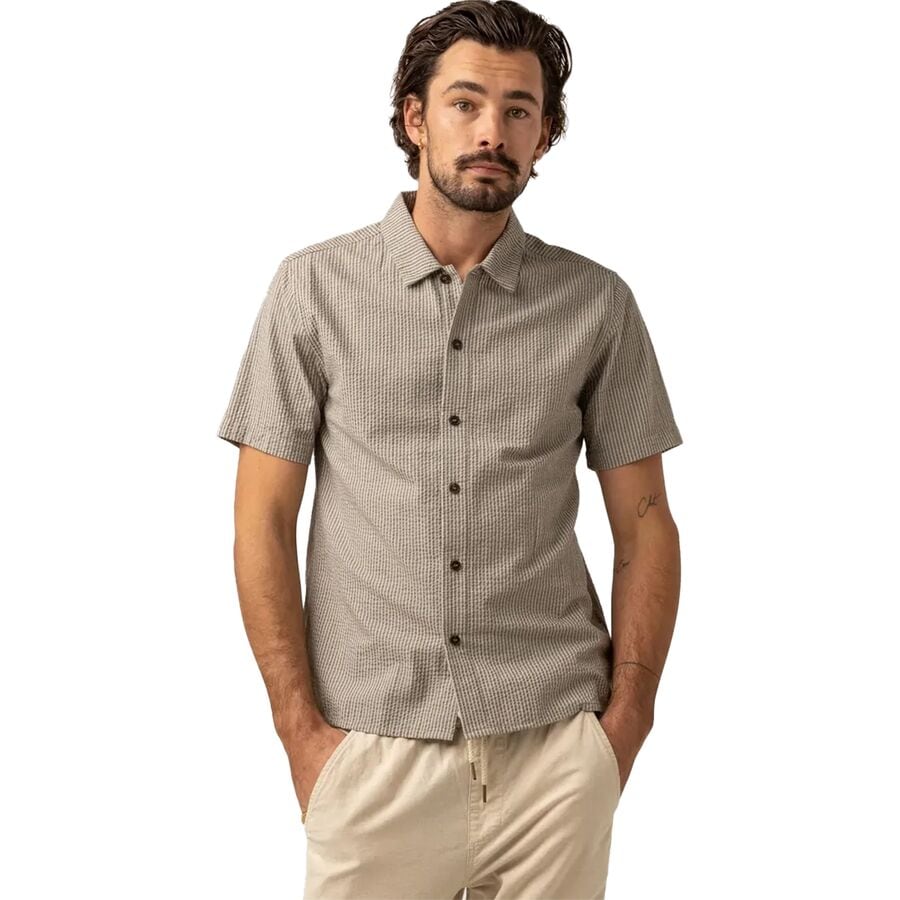 Seersucker Stripe Short-Sleeve Shirt - Men's