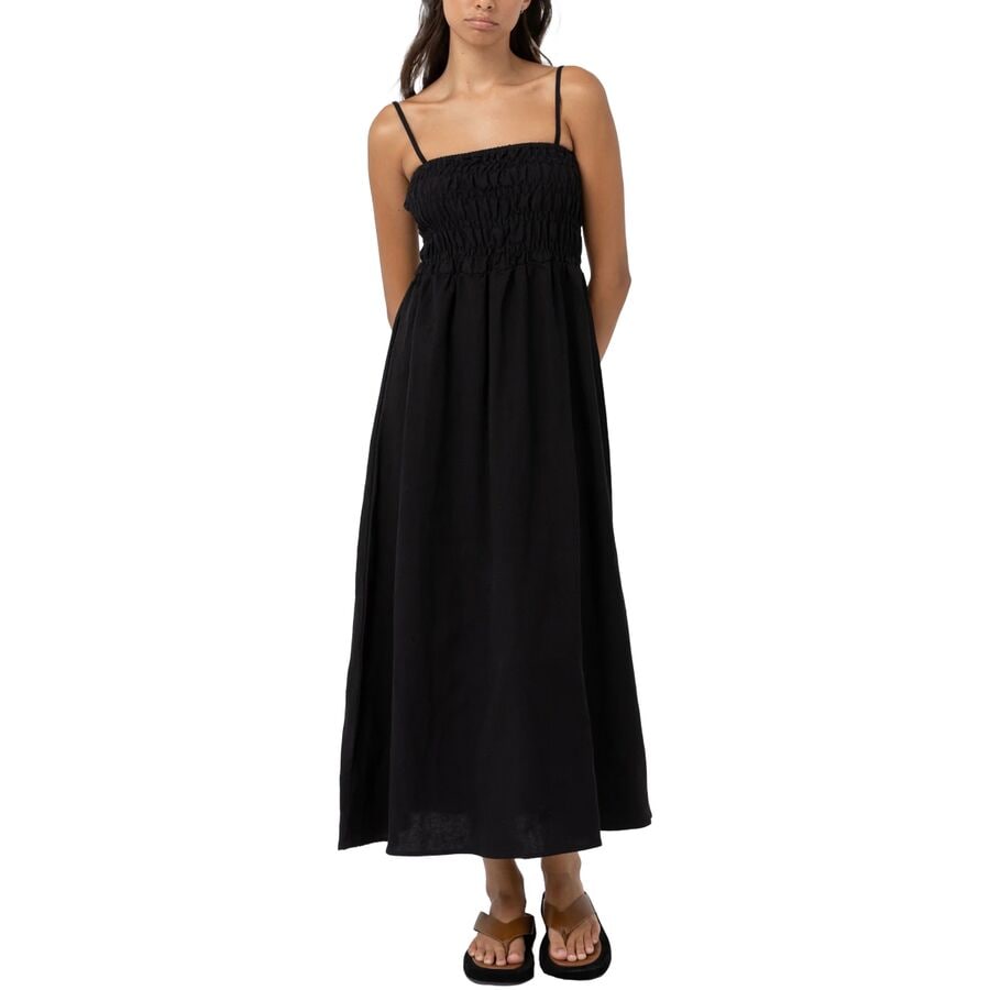 Classic Shirred Midi Dress - Women's