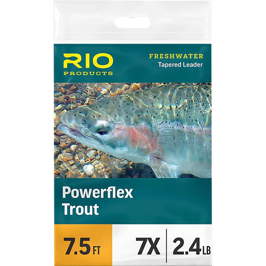 RIO Powerflex Trout Tapered Leader 3 Pack 7.5 ft 9 ft Lengths All Sizes