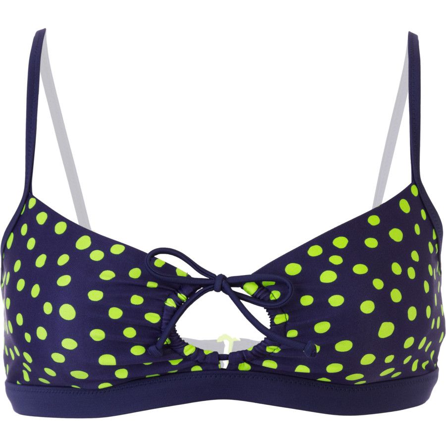 Roxy Outdoor Fitness White Wash Bikini Top Women's Clothing