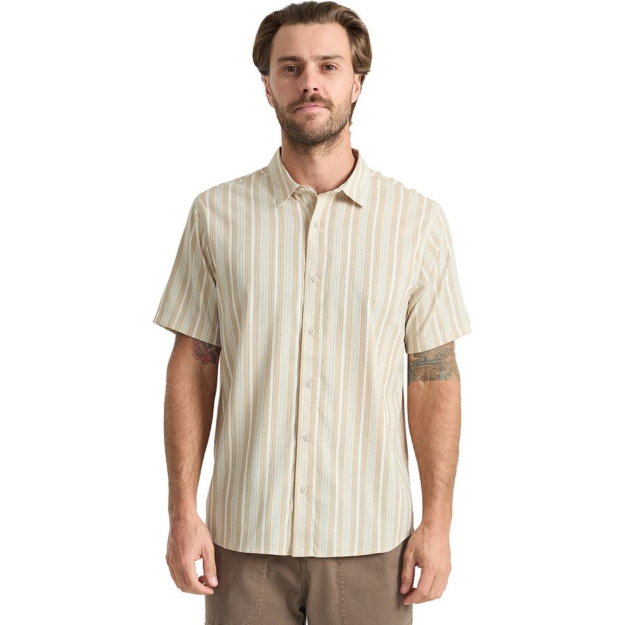Мужская рубашка Roark Bless Up Short-Sleeve, цвет: Бежевый