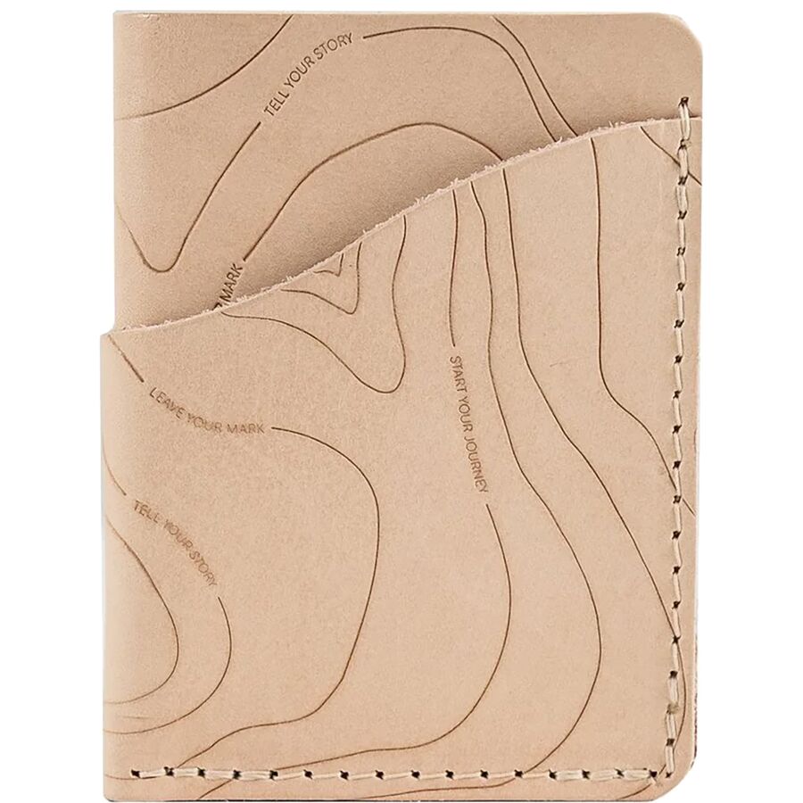 Wave Leather Wallet Topo Design