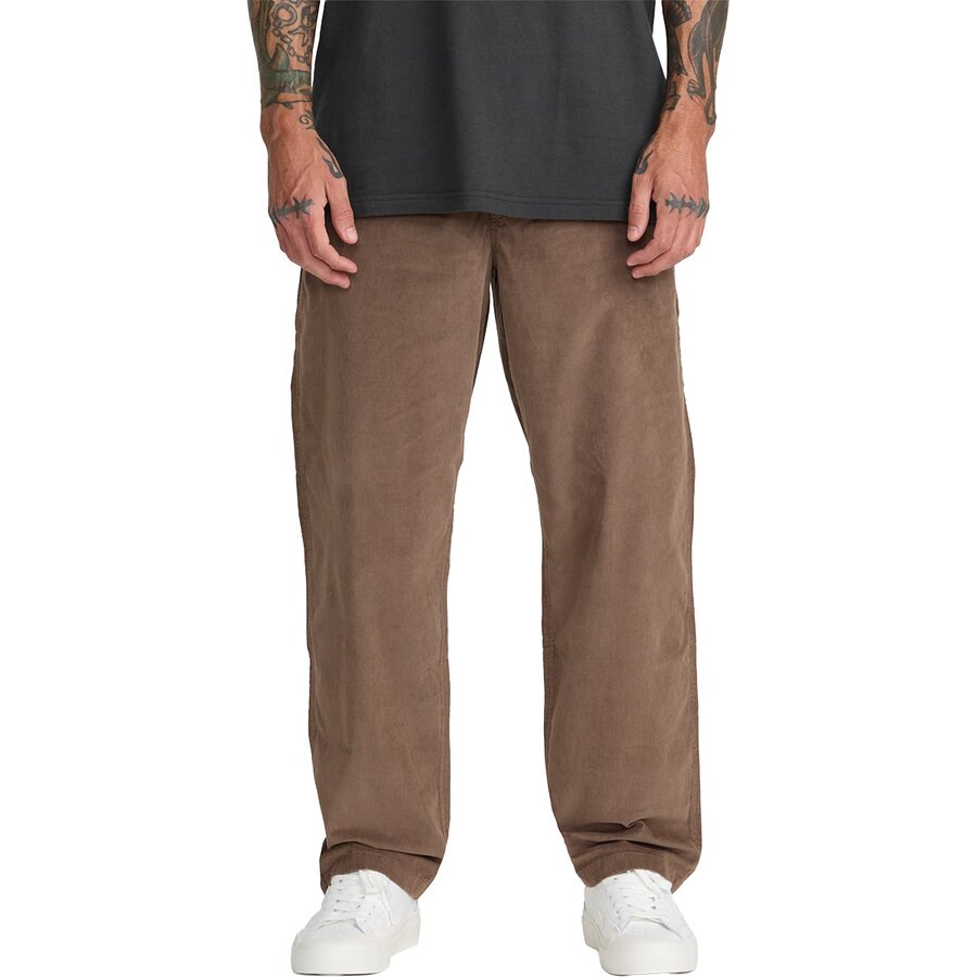 Мужские брюки RVCA Vacancy Cord Elastic, цвет: Серо-бежевый