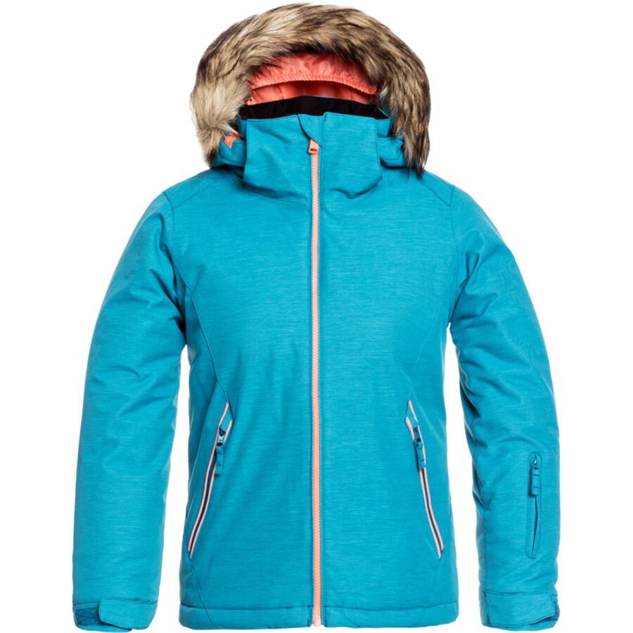 Veste De Snow Roxy Pie Girl JK - Fille 8-16 Ans - Imperméable 10K, Isolation Recyclée - Capuche Amovible