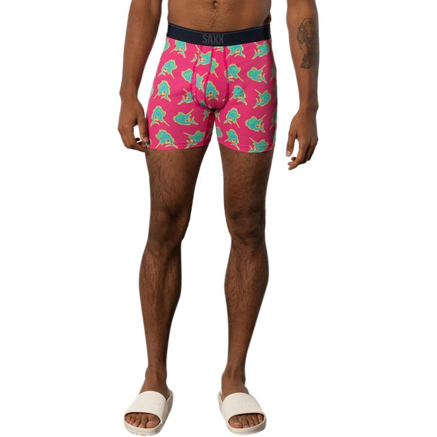 Saxx homme Quest Voyage Fly Boxer Brief noir à rayures Daybreak