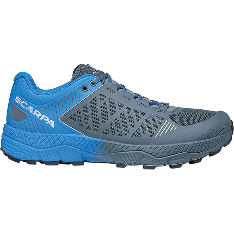 Scarpa - Spin Ultra Running Shoe - Men's - Iron Grey/Vivid Blue