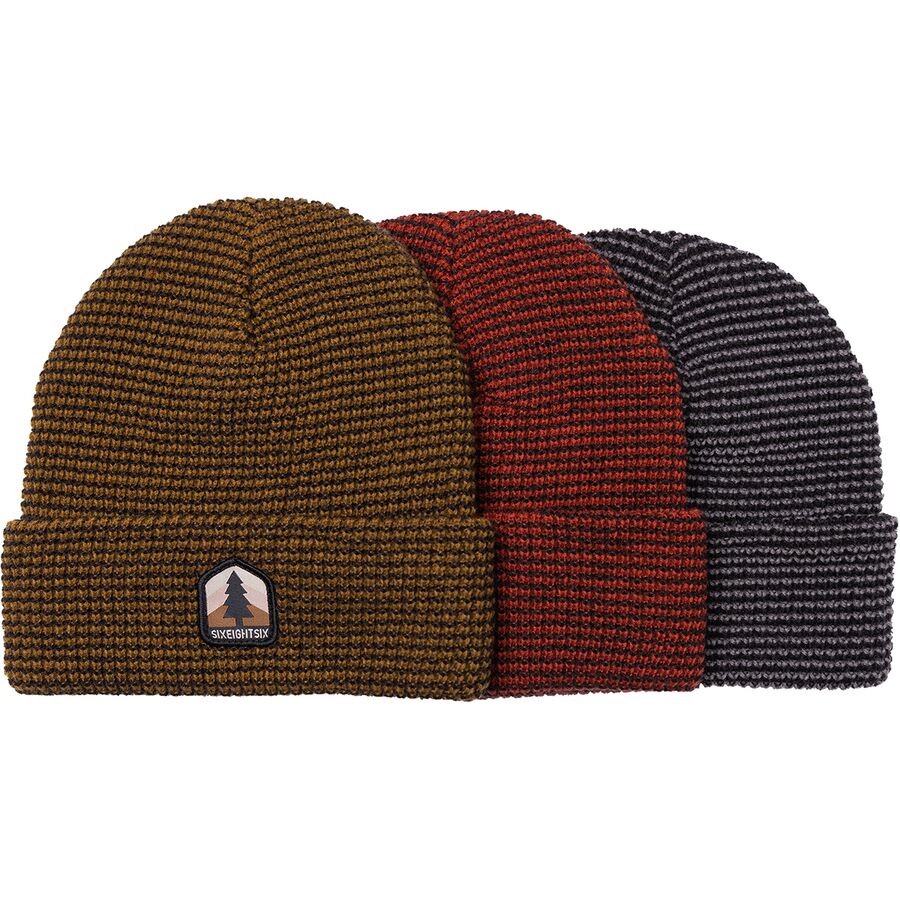 Two Tone Thermal Knit Beanie - 3-Pack