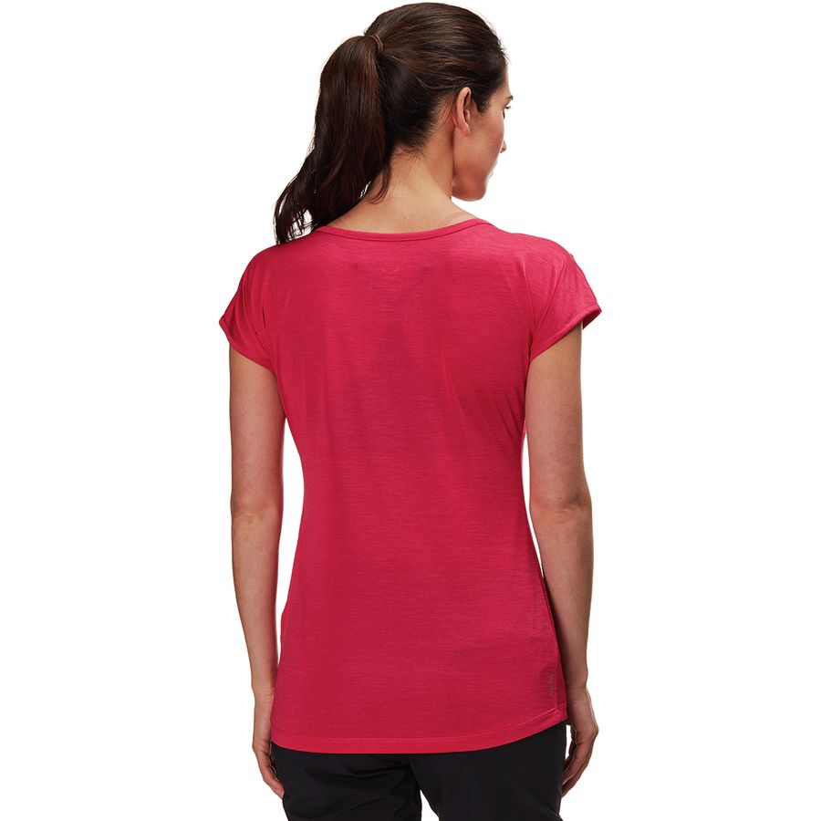 Salewa Puez Melange Dry W S/S Tee Etruscan Red Melange Dames wandel t-shirts