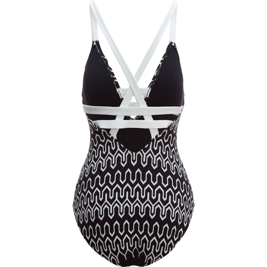 Seafolly Optic Wave Deep V Maillot One Piece Swimsuit - Women's ...