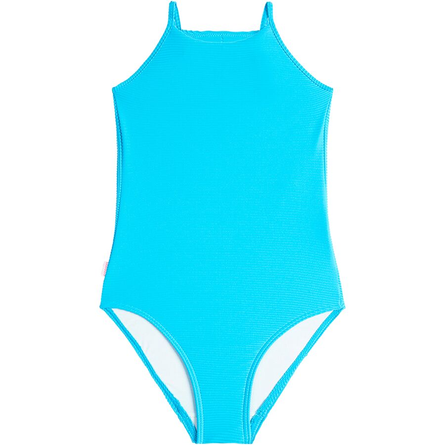 Seafolly - Summer Essentials Rib Tank Swimsuit - Girls' - Scuba Blue