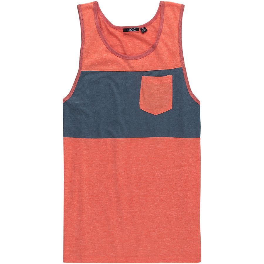 Stoic Color Block Pocket Tank Top Men's Clothing