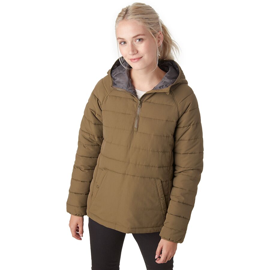 Stoic Short Puffer Jacket Womens Olive S